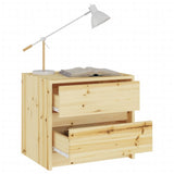 NNEVL Bedside Cabinets 2 pcs 40x30.5x35.5 cm Solid Firwood