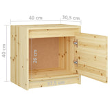 NNEVL Bedside Cabinets 2 pcs 40x30.5x40 cm Solid Firwood