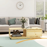 NNEVL Coffee Table 110x50x33.5 cm Solid Firwood