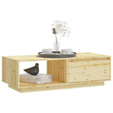 NNEVL Coffee Table 110x50x33.5 cm Solid Firwood
