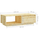 NNEVL Coffee Table 110x50x33.5 cm Solid Firwood