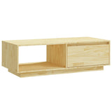 NNEVL Coffee Table 110x50x33.5 cm Solid Pinewood