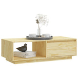 NNEVL Coffee Table 110x50x33.5 cm Solid Pinewood