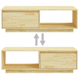 NNEVL Coffee Table 110x50x33.5 cm Solid Pinewood