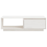 NNEVL Coffee Table White 110x50x33.5 cm Solid Pinewood