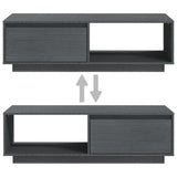 NNEVL Coffee Table Grey 110x50x33.5 cm Solid Pinewood