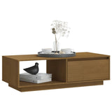 NNEVL Coffee Table Honey Brown 110x50x33.5 cm Solid Pinewood