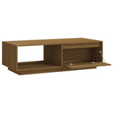 NNEVL Coffee Table Honey Brown 110x50x33.5 cm Solid Pinewood