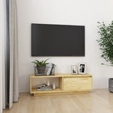 NNEVL TV Cabinet 110x30x33.5 cm Solid Pinewood