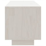 NNEVL TV Cabinet White 110x30x33.5 cm Solid Pinewood