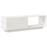 NNEVL TV Cabinet White 110x30x33.5 cm Solid Pinewood