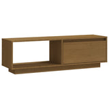 NNEVL TV Cabinet Honey Brown 110x30x33.5 cm Solid Pinewood