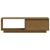 NNEVL TV Cabinet Honey Brown 110x30x33.5 cm Solid Pinewood