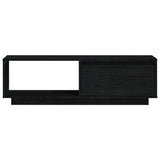 NNEVL TV Cabinet Black 110x30x33.5 cm Solid Pinewood