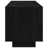 NNEVL TV Cabinet Black 110x30x33.5 cm Solid Pinewood