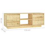 NNEVL TV Cabinet 110x30x40 cm Solid Firwood
