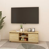 NNEVL TV Cabinet 110x30x40 cm Solid Pinewood