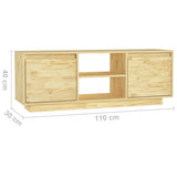 NNEVL TV Cabinet 110x30x40 cm Solid Pinewood