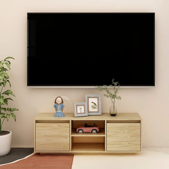 NNEVL TV Cabinet 110x30x40 cm Solid Pinewood