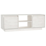 NNEVL TV Cabinet White 110x30x40 cm Solid Pinewood
