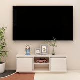 NNEVL TV Cabinet White 110x30x40 cm Solid Pinewood