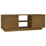 NNEVL TV Cabinet Honey Brown 110x30x40 cm Solid Pinewood