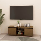 NNEVL TV Cabinet Honey Brown 110x30x40 cm Solid Pinewood