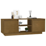 NNEVL TV Cabinet Honey Brown 110x30x40 cm Solid Pinewood
