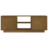 NNEVL TV Cabinet Honey Brown 110x30x40 cm Solid Pinewood