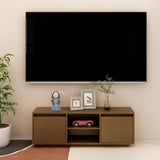 NNEVL TV Cabinet Honey Brown 110x30x40 cm Solid Pinewood