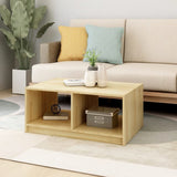 NNEVL Coffee Table 75x50x33.5 cm Solid Pinewood