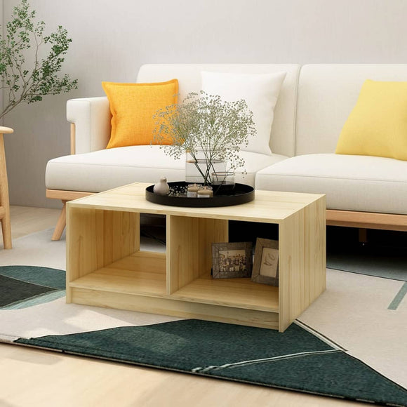 NNEVL Coffee Table 75x50x33.5 cm Solid Pinewood