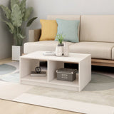 NNEVL Coffee Table White 75x50x33.5 cm Solid Pinewood