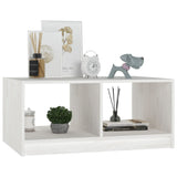 NNEVL Coffee Table White 75x50x33.5 cm Solid Pinewood