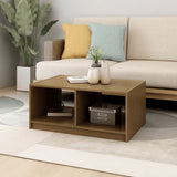 NNEVL Coffee Table Honey Brown 75x50x33.5 cm Solid Pinewood