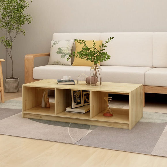 NNEVL Coffee Table 110x50x34 cm Solid Pinewood
