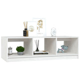NNEVL Coffee Table White 110x50x34 cm Solid Pinewood