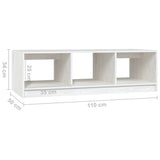 NNEVL Coffee Table White 110x50x34 cm Solid Pinewood