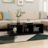 NNEVL Coffee Table Black 110x50x34 cm Solid Pinewood
