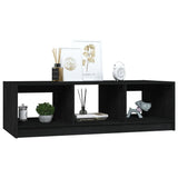 NNEVL Coffee Table Black 110x50x34 cm Solid Pinewood