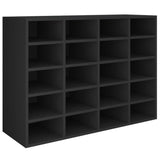 NNEVL Shoe Rack Chipboard 92x30x67.5 cm Black