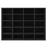 NNEVL Shoe Rack Chipboard 92x30x67.5 cm Black