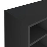 NNEVL Shoe Rack Chipboard 92x30x67.5 cm Black