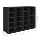 NNEVL Shoe Rack Chipboard 92x30x67.5 cm Black