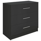NNEVL Chest of Drawers Chipboard 71x35x68 cm Black