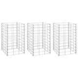 NNEVL Gabion Raised Beds 3 pcs 30x30x50 cm Iron