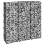 NNEVL Gabion Raised Beds 3 pcs 30x30x100 cm Iron