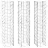 NNEVL Gabion Raised Beds 3 pcs 30x30x150 cm Iron