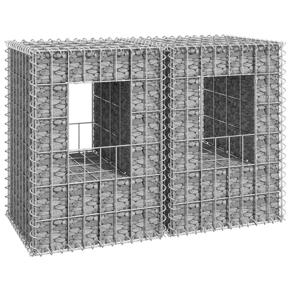 NNEVL Gabion Basket Posts 2 pcs 40x40x60 cm Iron
