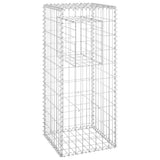 NNEVL Gabion Basket Posts 2 pcs 40x40x100 cm Iron